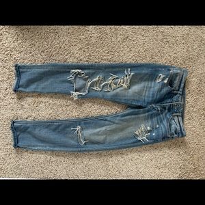 American eagle high waisted ripped jeans
